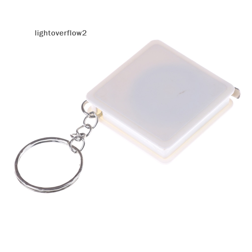 [lightoverflow2] 1m Penggaris Ditarik Plastik Portable Mini Tape Measure Dengan Gantungan Kunci [ID]