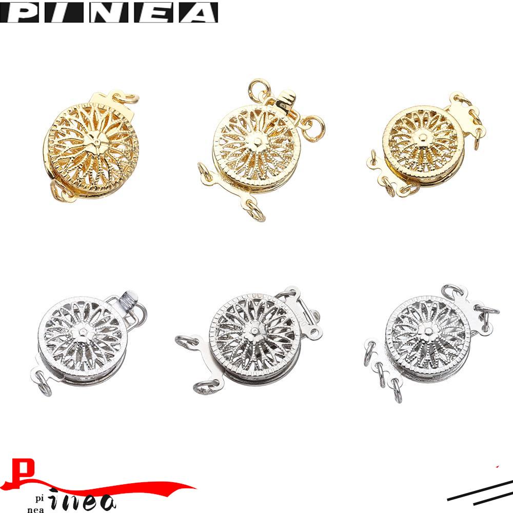 Jepit Kalung Lapis Nanas Mudah Digunakan Perhiasan Temuan DIY Warna Emas Banyak Gelang Kunci Konektor