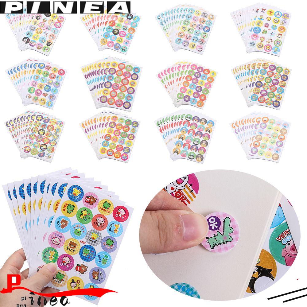 Nanas 240pcs Stiker Hadiah Anak Ibu Guru Penghargaan Perlengkapan Sekolah Label Puji