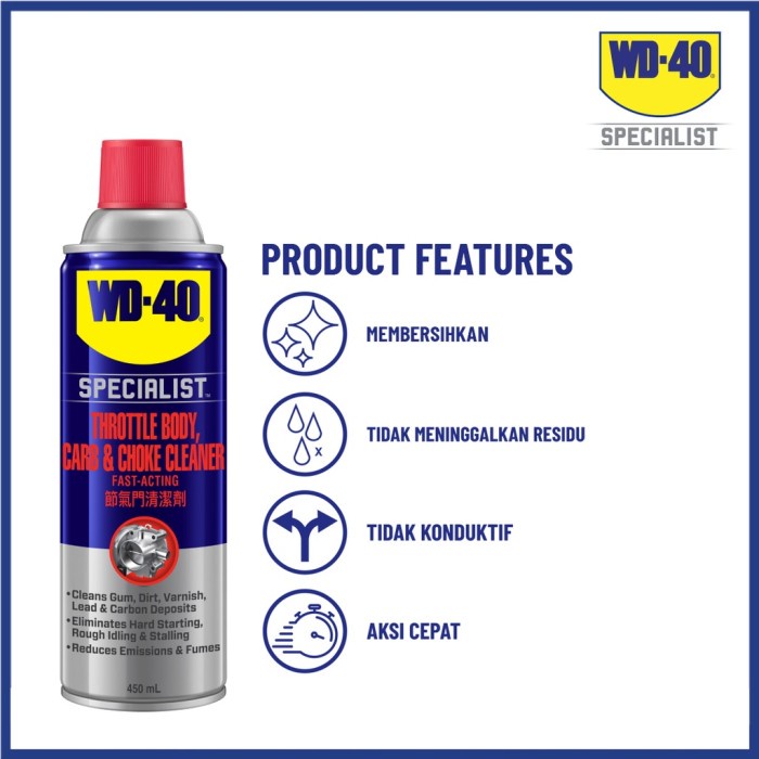 WD-40 Specialist Throttle Body Carb &amp; Choke Cleaner 450 ml Karburator