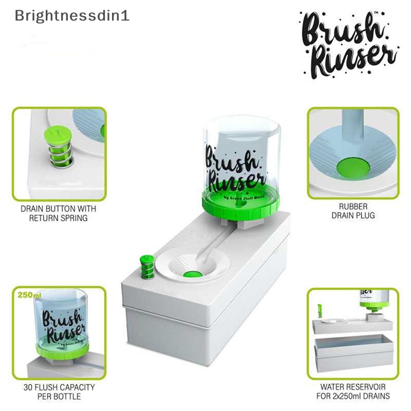 [Brightnessdin1] Brush Rinser Paint Brush Cleaner With Rinse Cup Kuas Cat Pembersih Scrubber Butik