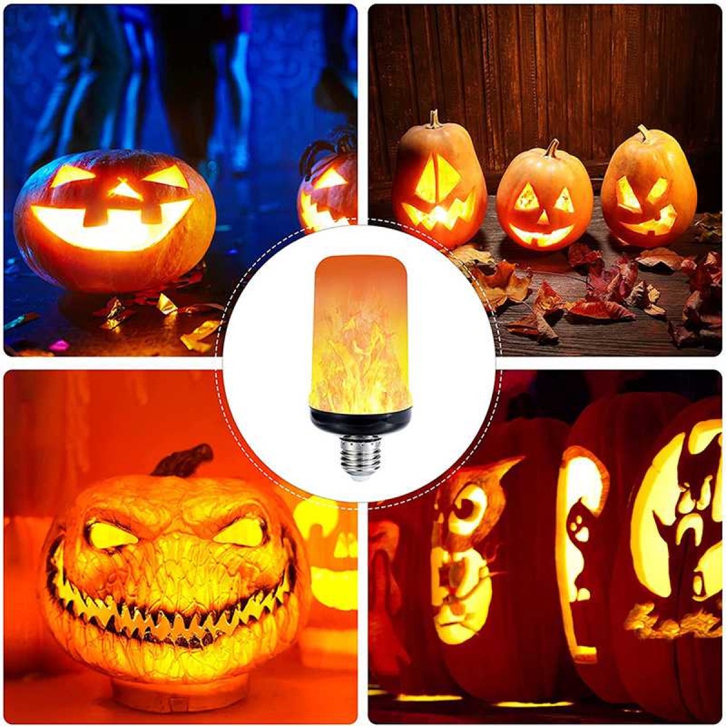 Lampu Bohlam LED Model Api Flickering Flame E27 Orange Light 3W