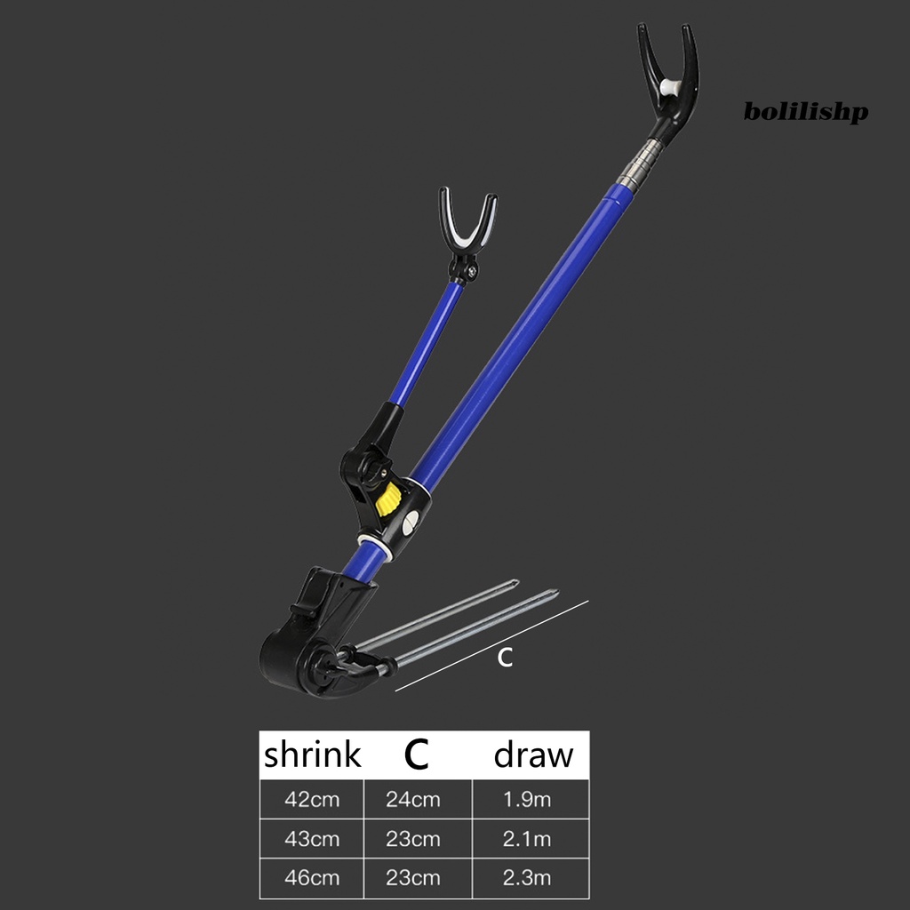 Bo-fishing Rod Bracket Teleskopik Menebal Stainless Steel Adjustable Stabil Rak Pancing Untuk Memancing