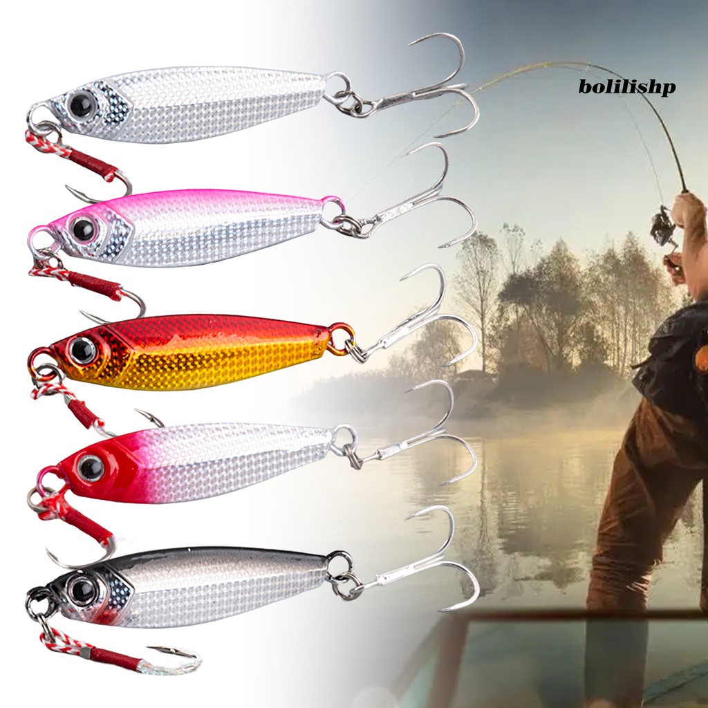 Bo-5pcs 7g/10g/15g/20g/30g Umpan Pancing Kait Tajam Tahan Aus Desain Simulasi Tahan Lama Kekuatan Tinggi Memancing Mata 3D Metal Fishing Jig Lure Untuk Memancing