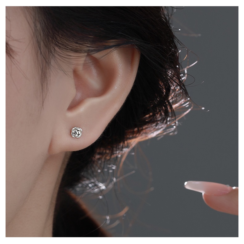 S925 Sterling Silver Anting Ear Studs Piercing Perhiasan Untuk Wanita Gadis Aksesori