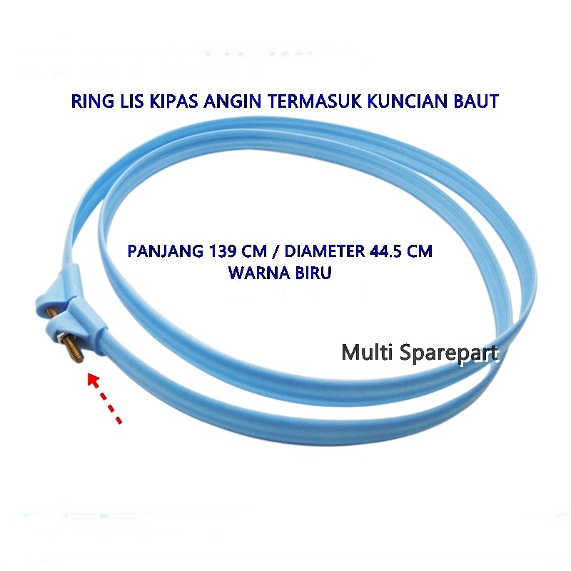 Ring Lis Kipas Angin BIRU 139cm Universal Bonus Baut ring Gawang Pengikat Kipas