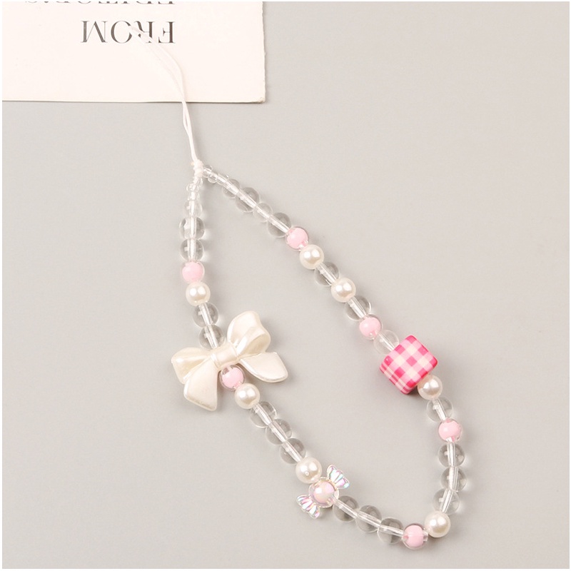 Transparan Bentuk Permen Mawar Merah Kotak-Kotak Kubus Manik-Manik Rantai Universal Bluetooth Earphone DIY Membuat Tali Anti Hilang Untuk Airpods1 2 3 PRO 4 6 PRO4 PRO6 inpods 12 13 i12 i13 i7s