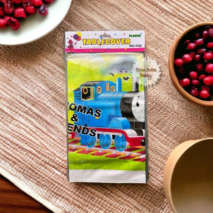 Table Cover / Taplak Meja Karakter Kereta Thomas and Friends Hijau
