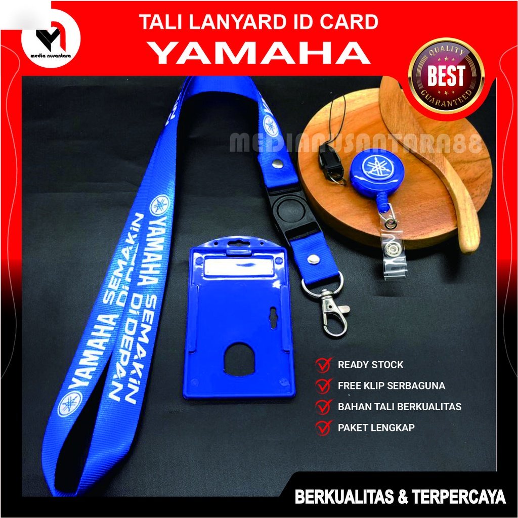 

Yamaha lanyard Tali Gantungan ID Card-Holder Berlogo Yamaha,Name Tag,yoyo dan tempat kartu ,Strup multltifungsi