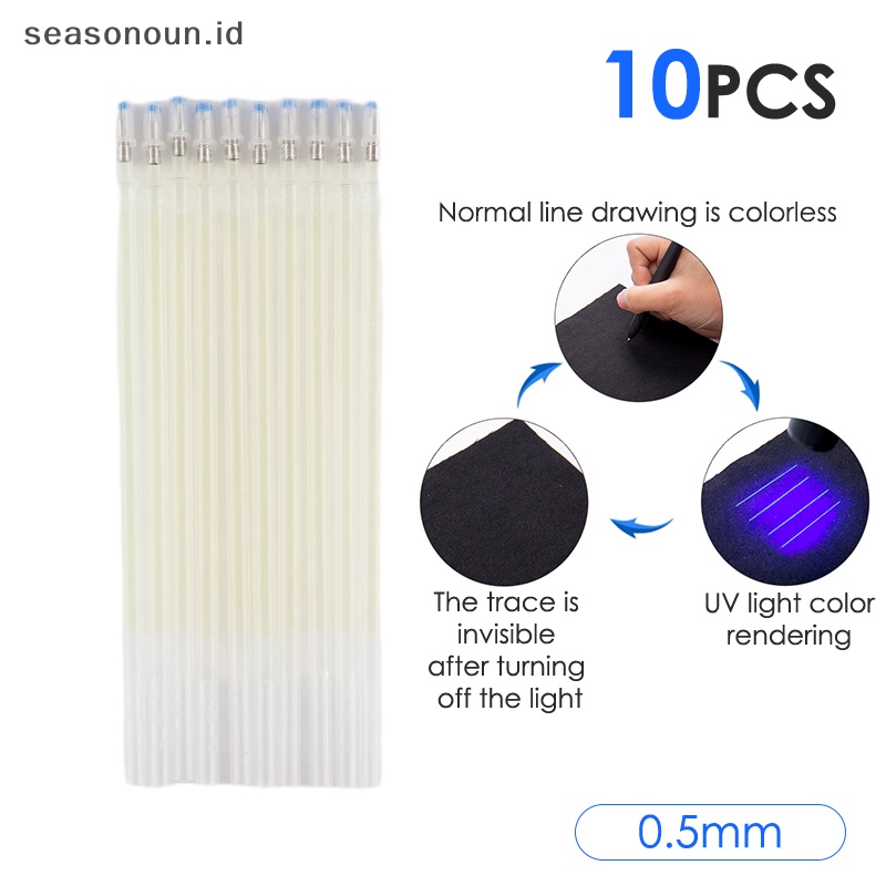 Seasonoun Invisible pen ultraviolet fluorescent pen Cahaya Ungu Penerangan Menandai UV.