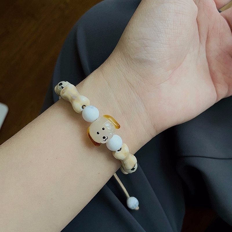 Puppy Gelang Kepribadian Versi Korea Retro Tren Fashion Perhiasan Tangan Perempuan