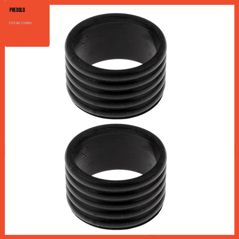 [Predolo] 2x Tahan Lama Raket Tenis Badminton Fix Rings Band Aksesoris Hitam