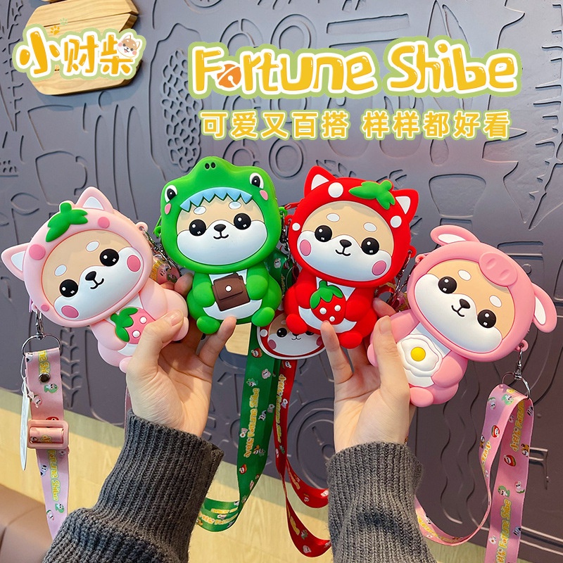 DOMPET / TAS KOIN MOTIF SHIBA / DOMPET KOIN / TAS KOIN UNYU / SHIBA / IMPORT LM