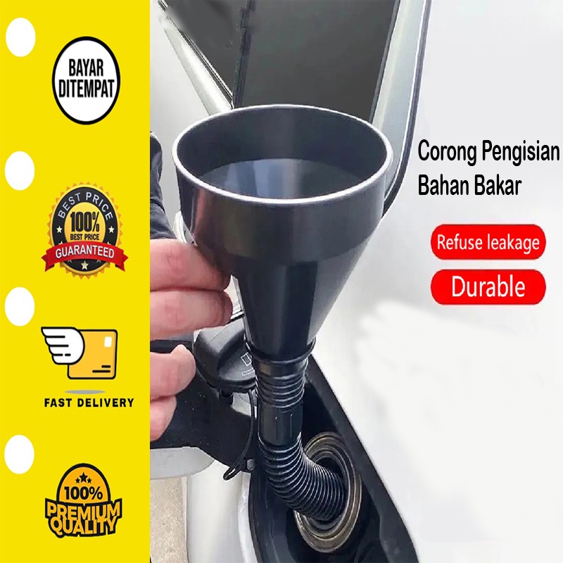 Corong Pengisian Bahan Bakar Umum dengan Mobil Motor Mesin Bensin Alat Penyaring Bahan Bakar Corong Karet Plastik