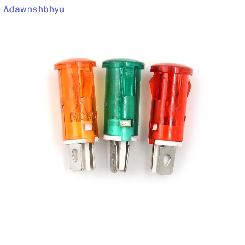 Adhyu 10PCS Lampu Sinyal 10mm Merah Hijau Kuning Lampu Indikator Cahaya 12V 24V 220V ID