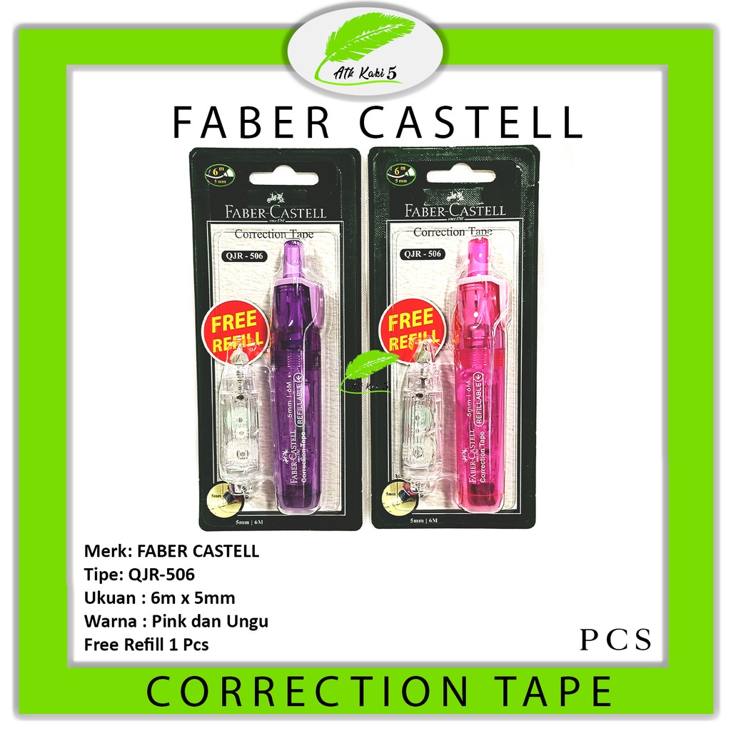 

FABER-CASTELL - Correction Tape QJR -506 Free Refill - Per Pcs