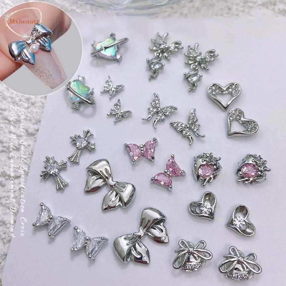 Mxbeauty Dekorasi Nail Art Zirkon Gadis Cinta Hati Liontin Manikur Aksesoris Kristal Nail Art Berlian