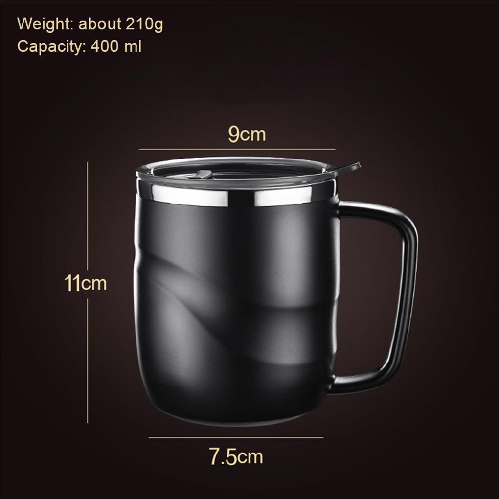 Mug Kopi Terisolasi Stainless Steel Dengan Tutup Sliding Vacuum Travel Mug with Handle Camping Tea Flask Untuk Minuman Panas Dingin