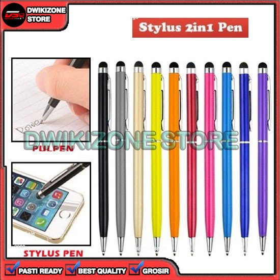 

[DZS] ALAT TULIS PULPEN BALLPOINT BOLLPOINT AJAIB STYLUS 2 IN 1 TOUCHSCREEN PENA SENSITIVE TABLET SMARTPHONE