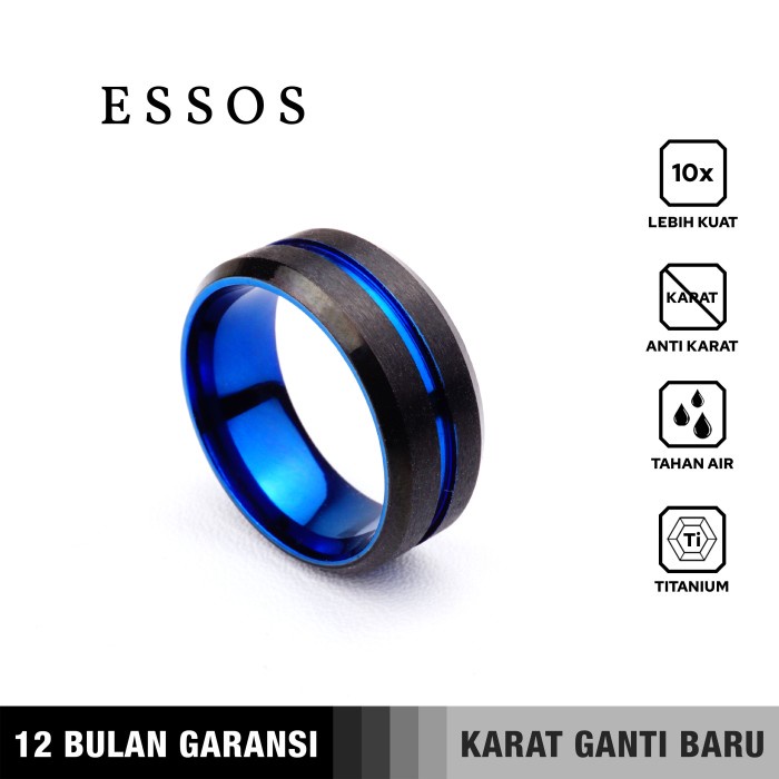 Emrys  Ring ESSOS Cincin Pria Wanita - SILVER, 8