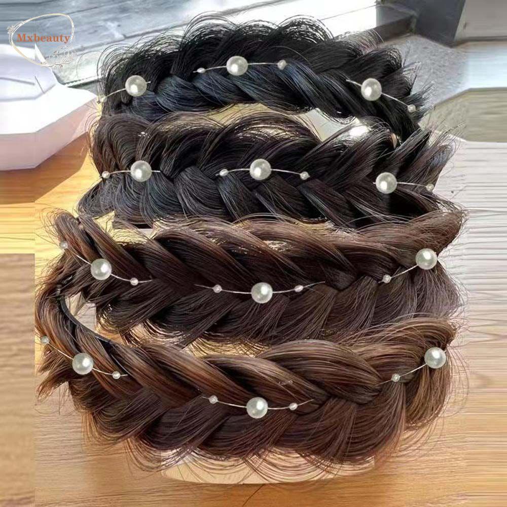 Mxbeauty Hair Hoop Fashion Handmade Aksesoris Styling Rambut Kepang Aksesoris Rambut Non-slip Bertepi Lebar Wig Bando