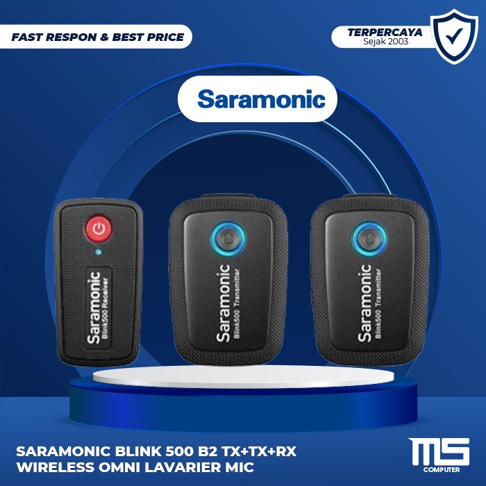 Saramonic Blink 500 B2 TX+TX+RX Wireless Omni Lavalier Mic