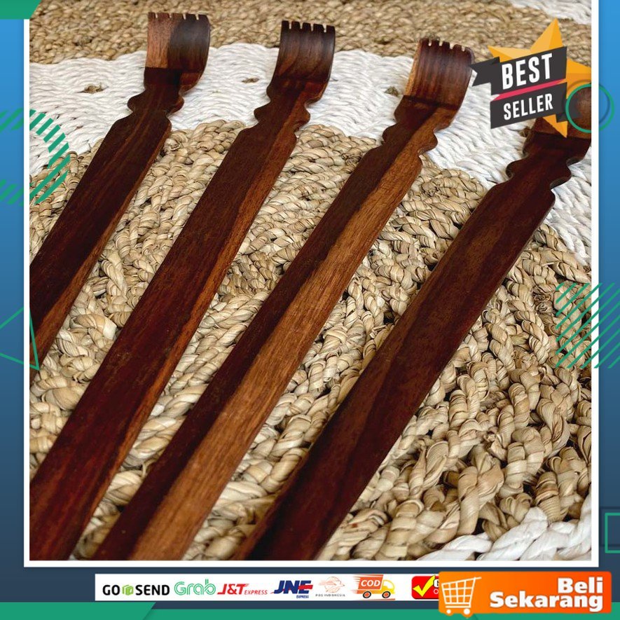 Alat Garuk Garukan Punggung Kayu Penggaruk Punggung Bahan Kayu Hitam