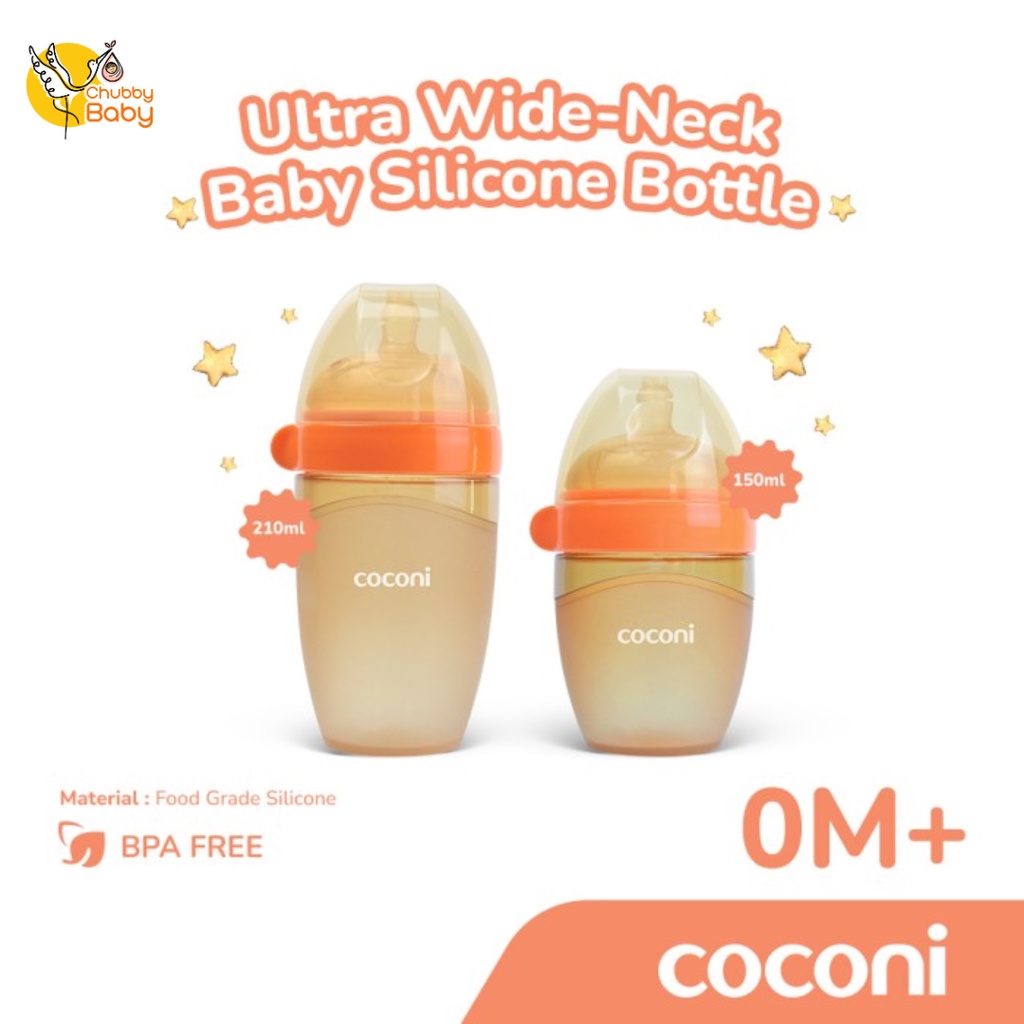 COCONI Ultra Wide Neck Baby Silicone Bottle | Botol Silicone