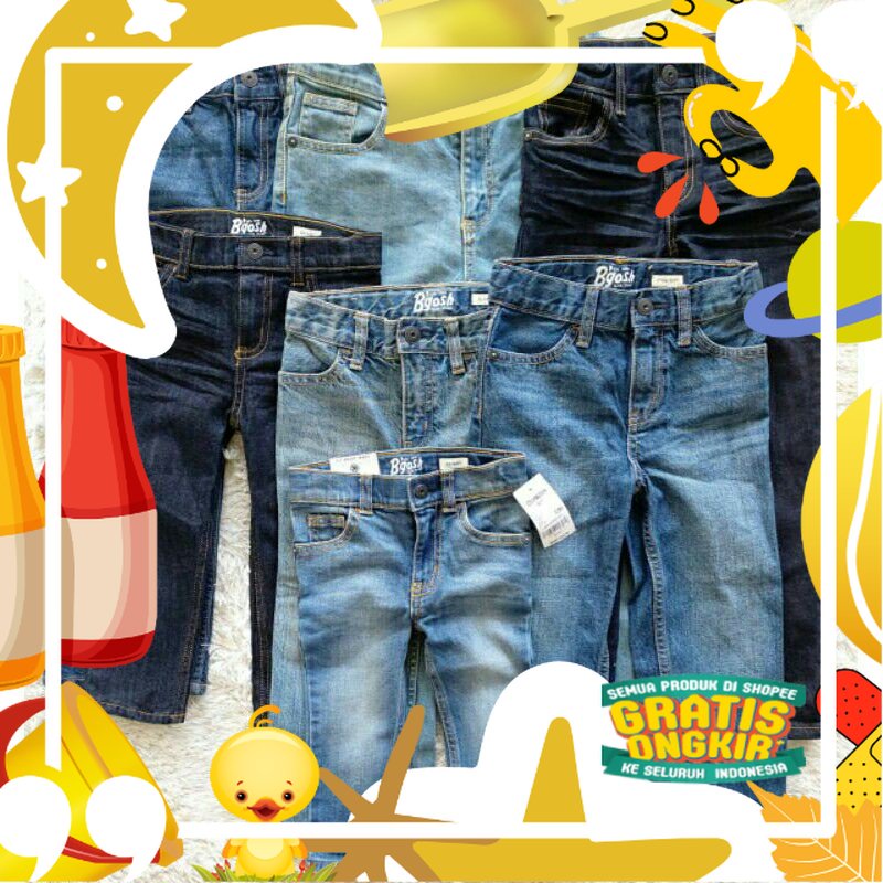 Celana Jeans Anak Laki-laki Oshkosh B'gosh Original Size 6 Bulan - 8 Tahun/ Lucu kado Ultah