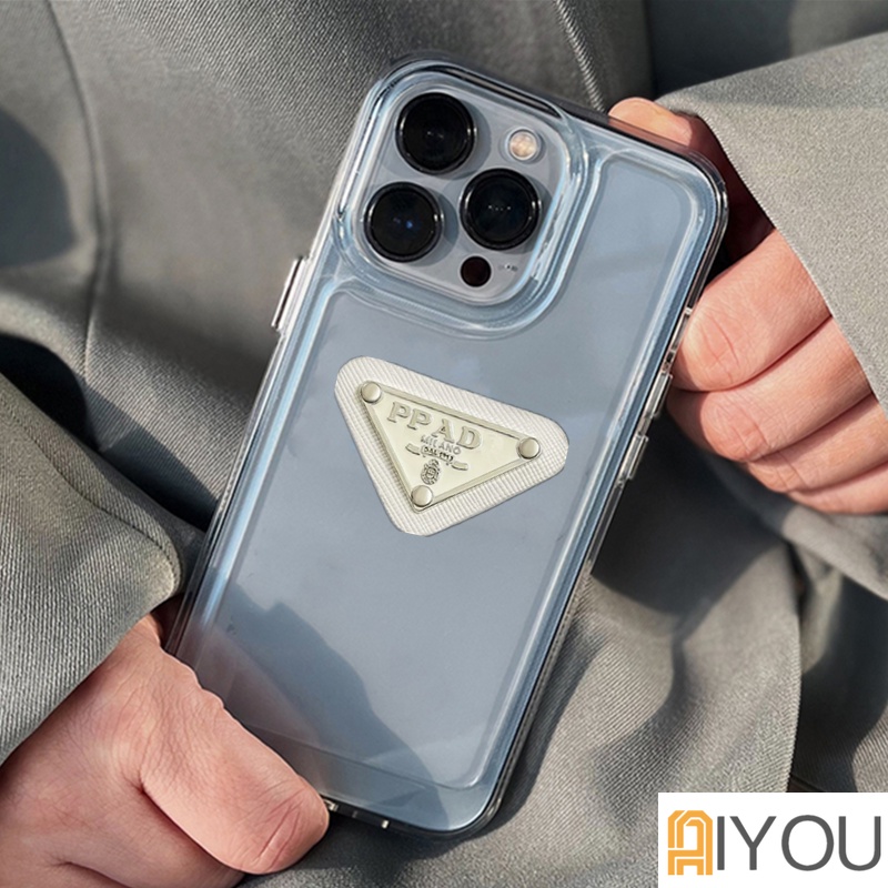 3D PRADAa (2 Gen) Hard Case Silikon Transparan Untuk compatible for Iphone 14  13 12 11 Pro Max Xs Max Xr X 7 + 8 Plus