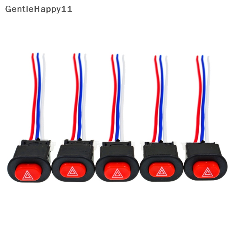 Gentlehappy Saklar Lampu Bahaya Motor Double Warning Flasher Emergency Signal w/3Kabel id