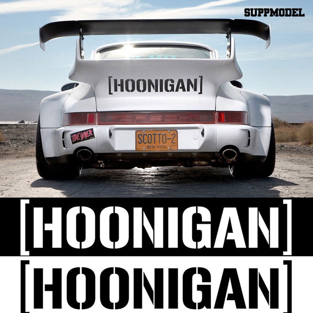 [SM Auto] Hoonigan Print Mobil Jendela Pintu Decals Self-Adhesive Racing Reflektif Stiker