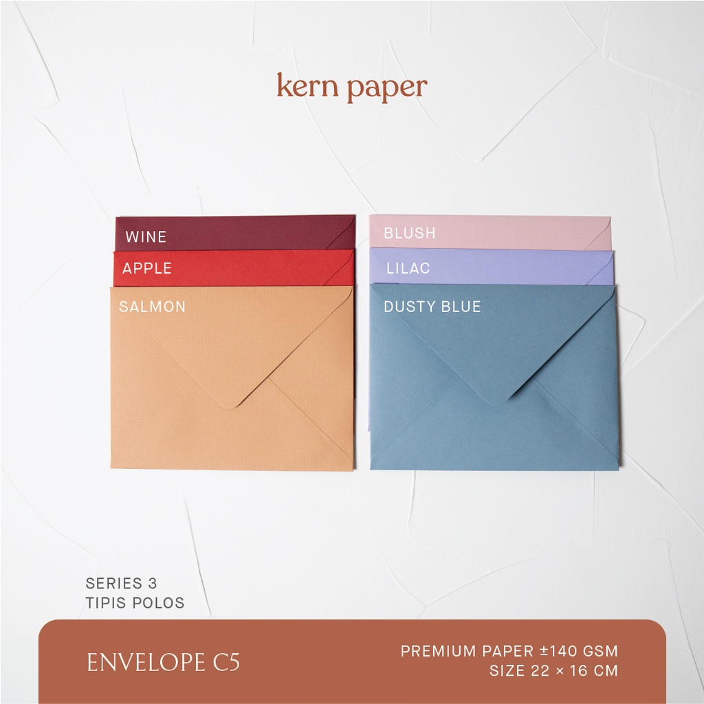 

Kern Paper Amplop C5 A5 - Series 3 | Amplop Undangan Kartu Ucapan Premium Paper