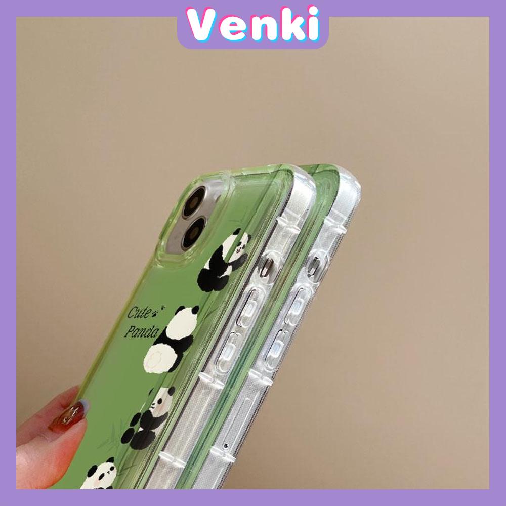 VENKI - For iPhone 11 Case Clear Phone Case TPU Soft Case Airbag Shockproof Protection Camera Cute Bamboo Panda Compatible with iPhone 14 13 Pro Max iPhone 12 Pro Max XR XS 7 8Plus