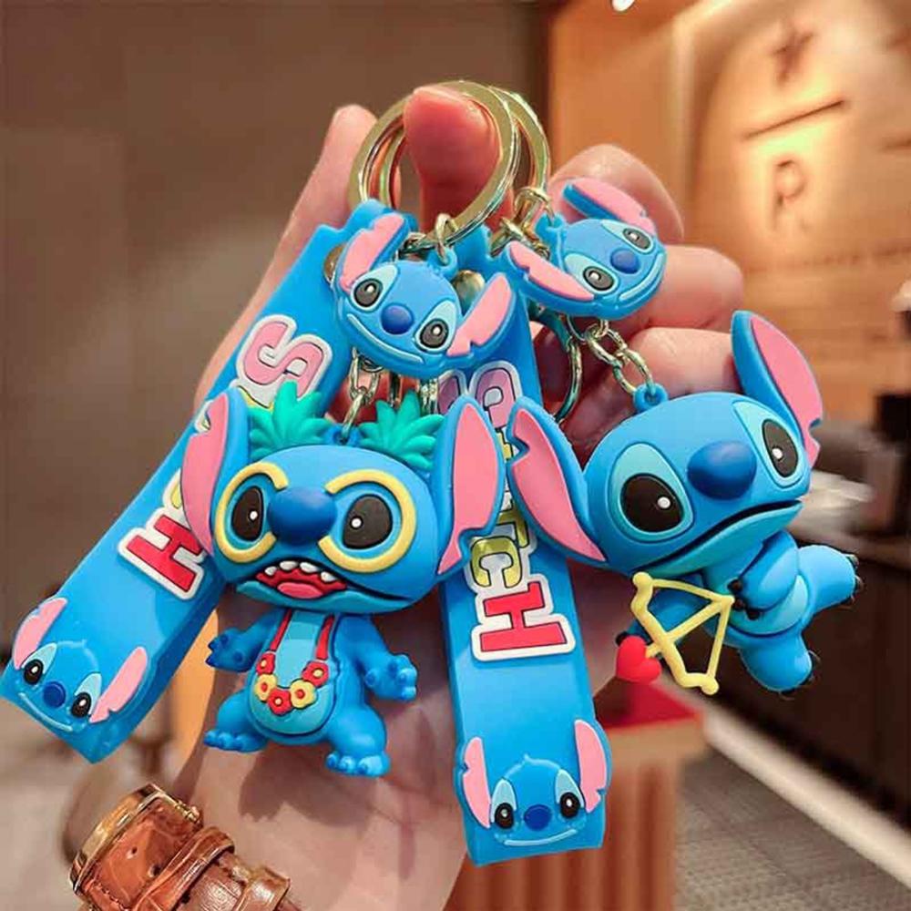 Timekey Keren Kartun Anime Figurine Gantungan Kunci Wanita Pria Anime Keyrings Untuk Handbag Ransel Anak Perempuan Pesta Ulang Tahun L8V2