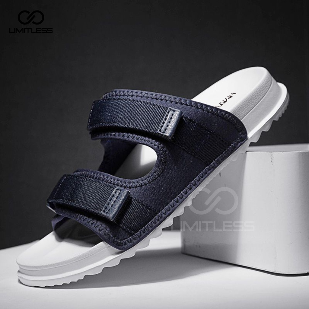 Sandal Pria Slop Dewasa Fashionable Sendal Slide Cowok  Premium Trendy Terbaru 2023 Casual Unisex Kekinian