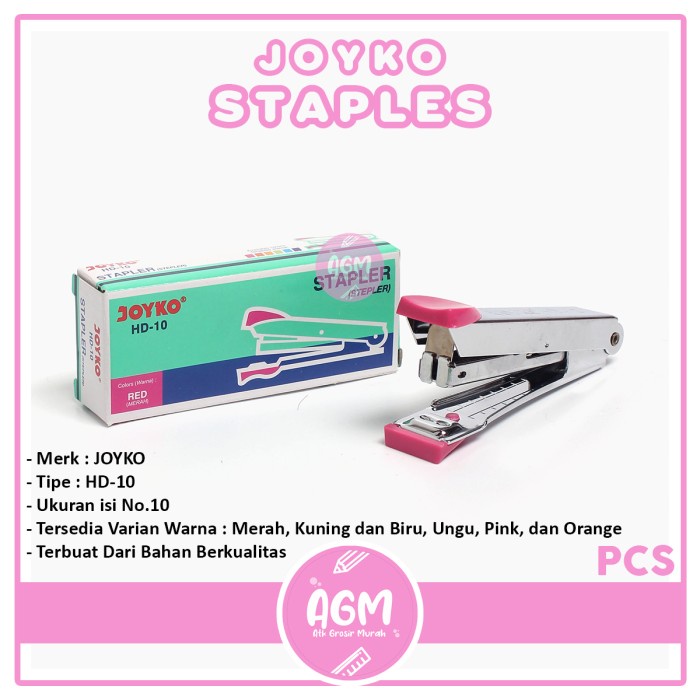 

JOYKO - Stapler HD-10 ~ HD-10CL Staples Hekter - Pcs