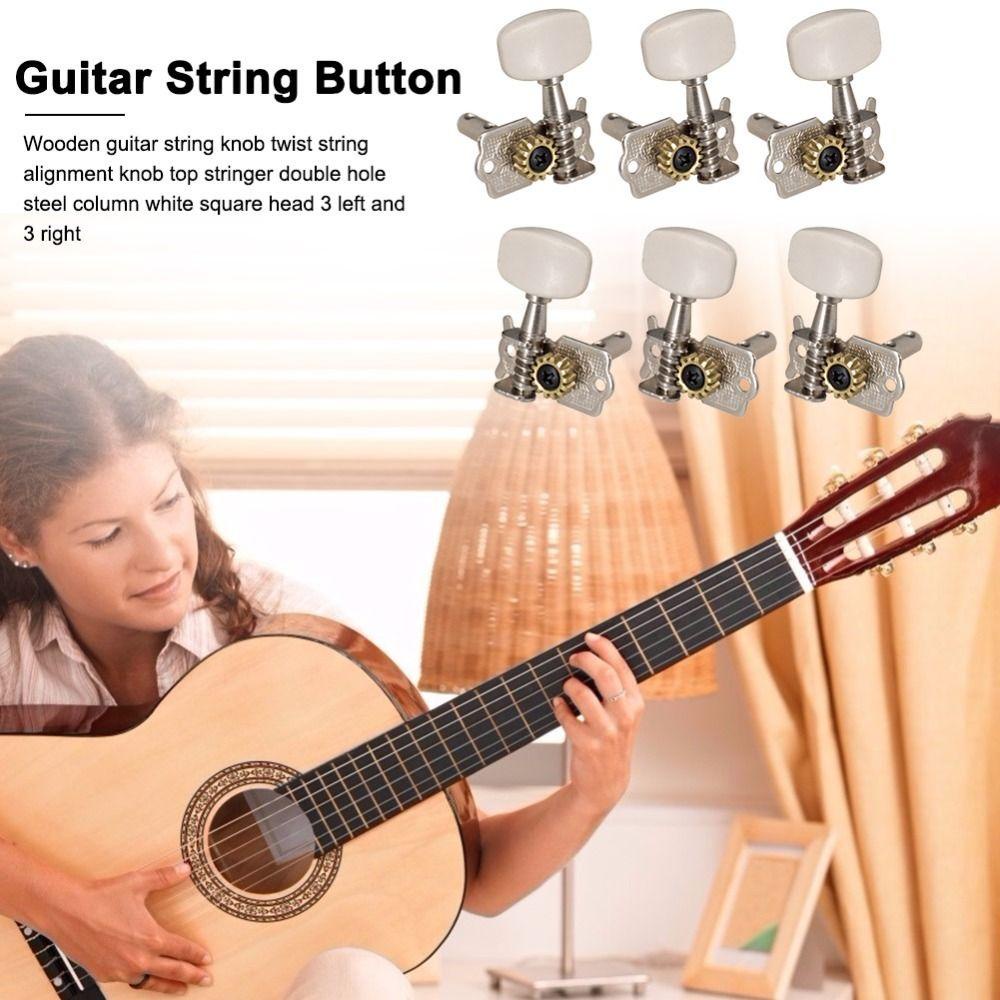 Lanfy Pasak Tuner Gitar Akustik Tombol Oval Untuk Gitar Rakyat Tuner Kunci Tuning Knob String Axis Knobs Tuning Keys Bagian Gitar Tombol Senar Gitar