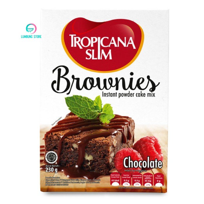 

Tropicana Slim Brownies Instant Powder Cake Mi 230gr