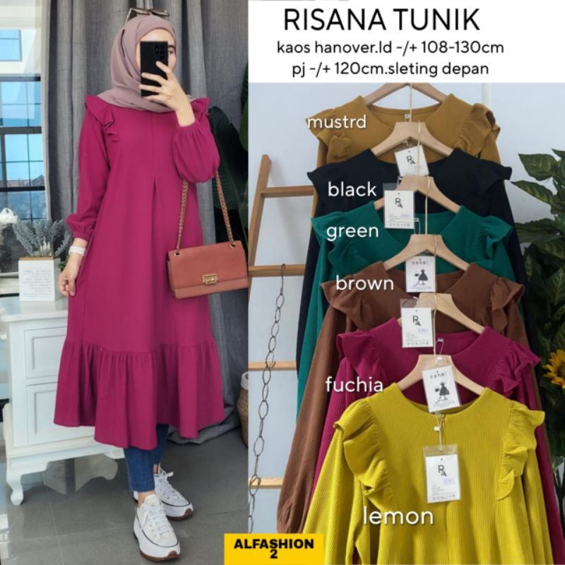 RISANA TUNIK ORI ALFASHION | Kaos Hanover