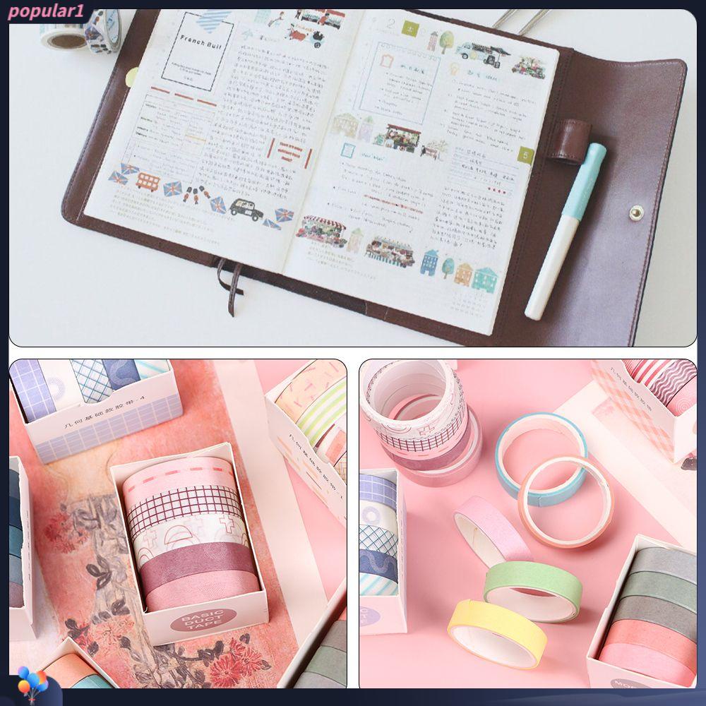 Populer Washi Tape Set Label DIY Dekorasi Scrapbooking Kartun Stiker