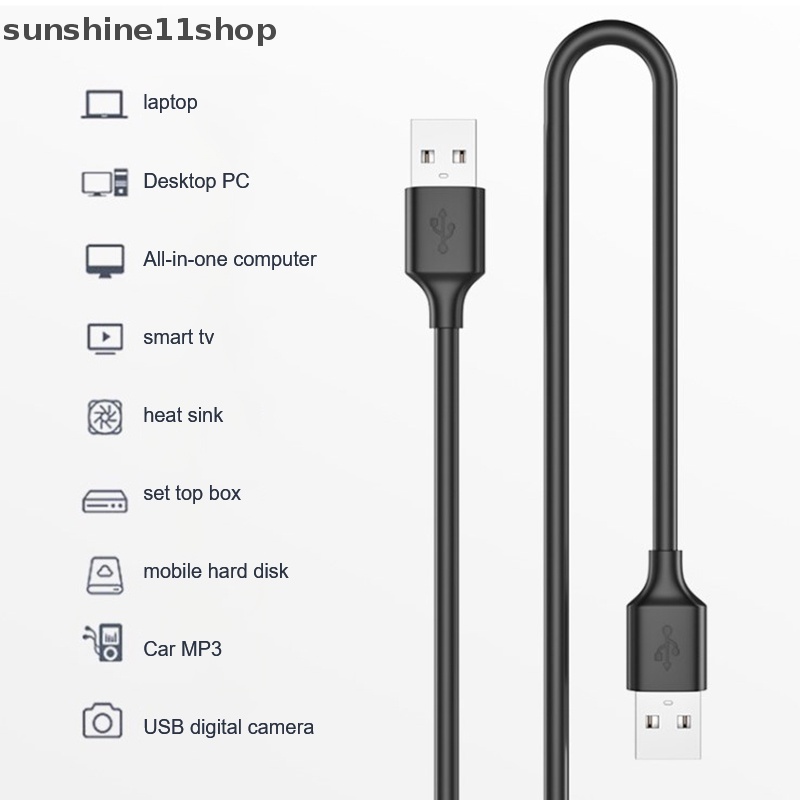 Sho Kabel Ekstensi USB Ke USB USB A Male to Male USB 3.0 2.0 Extender Untuk Hard Disk N