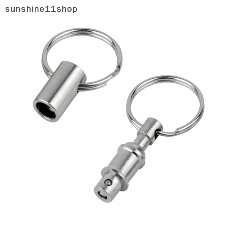 Sho Double Removable Key Ring Silver Gantungan Kunci Bisa Dilepas Quick Release Gantungan Kunci N