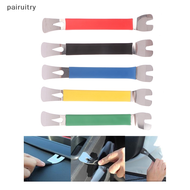 Prt 1Pc Alat Pelepas Lis Mobil Bahan Stainless Steel Tahan Lama Two-end Trim Removal Pry Tools PRT