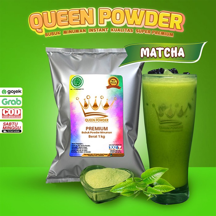 

Terjangkau~Bongkar Gudang Bubuk Minuman Queen Powder Premium Rasa Matcha 1Kg