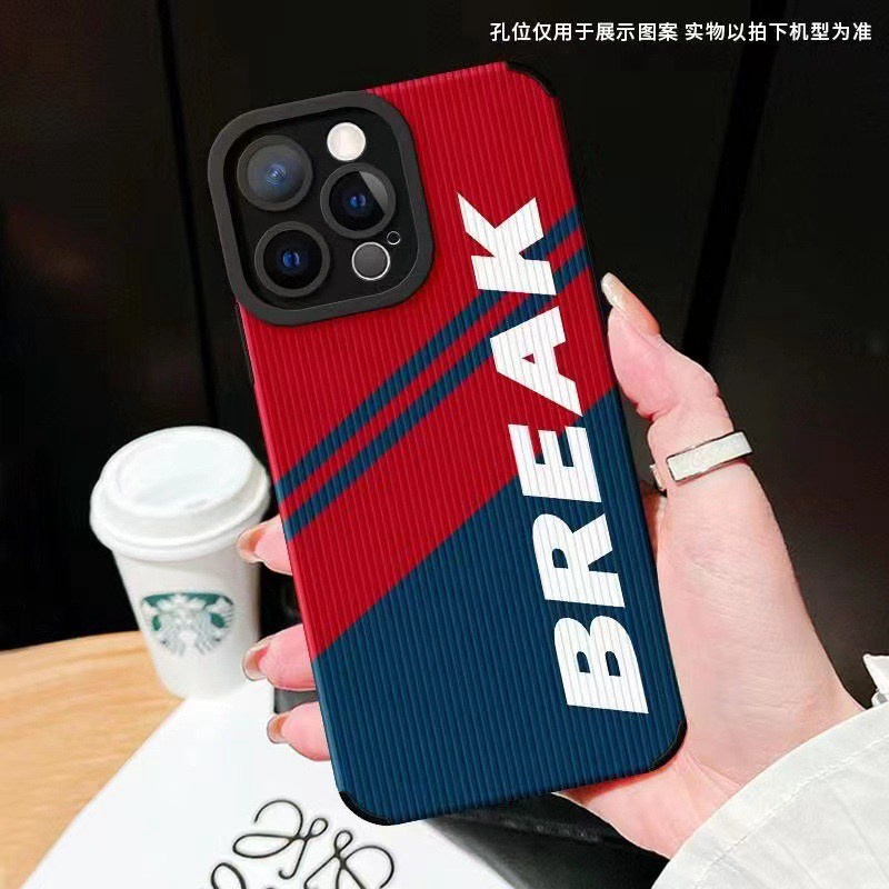 Lamb Skin Pretty BREAK Blue Red Soft Case IPhone 6S 7 Plus 8 Plus X XS XR XS Max 11 13 12 14 PRO Max 14 Plus 12 13 mINI SE Phone Case Girl Women's Fashion