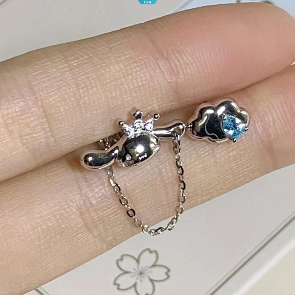 Kawaii Cinnamoroll Anting Stud Sanrio Kartun Anime Lucu Boneka Kecantikan Awan Perhiasan Aksesoris Dekorasi Mainan Gadis Hadiah [ZK]