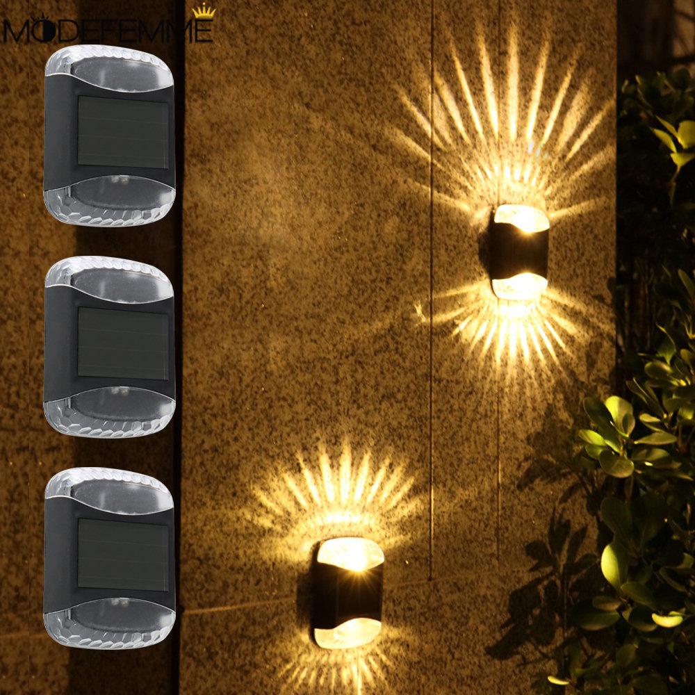 Outdoor Solar Charging LED Light Intelligent Sense Luminous Wall Lamp Tahan Air Hemat Energi Lampu Malam Jalan Taman Pagar Pencahayaan Hias