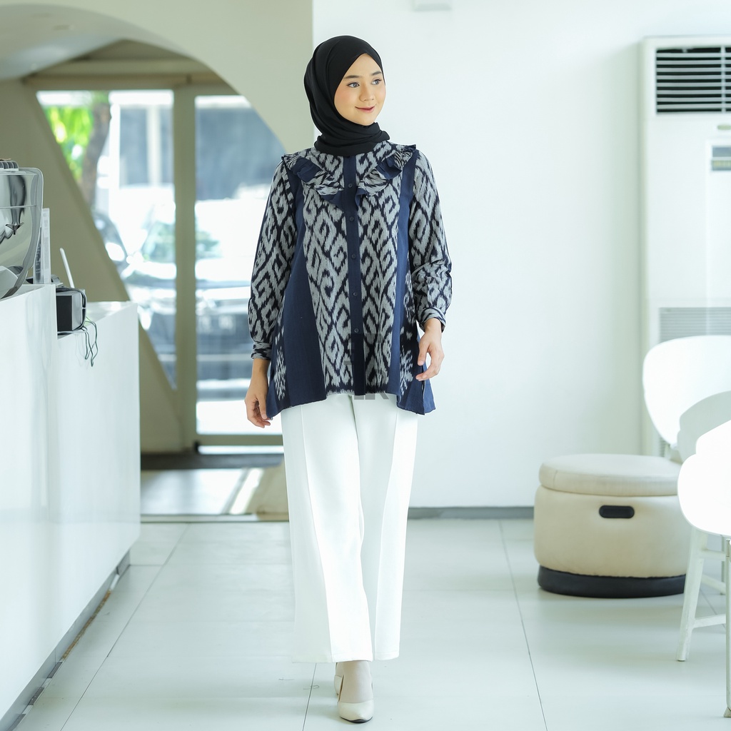 FITTINGROOM11 Blouse Tenun - Seruni Tenun
