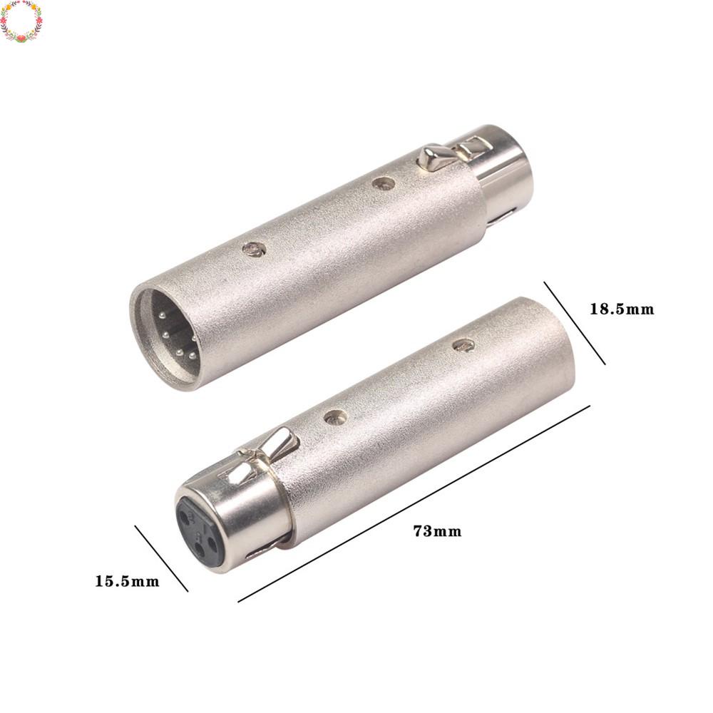 Adapter Audio Lighting 3pin XLR to 5pin DMX Metal Casd Converter Atau Adaptor 5sampai3 Cewe Lima core
